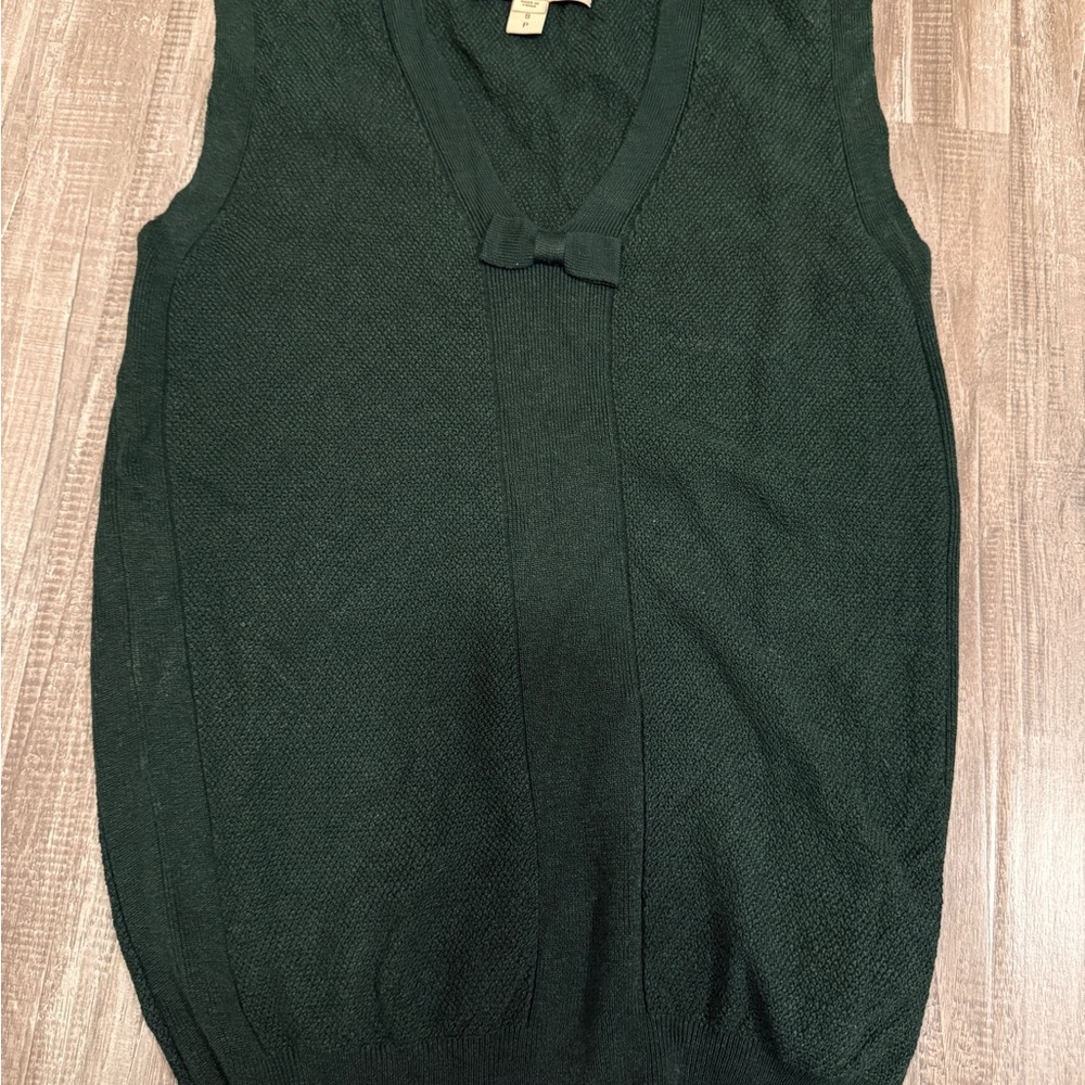 Burberry Forest Green Knit Vest